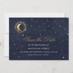 Invitación Quinceañera Celeste Verde Azul salva la fecha