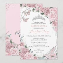 Quinceañera Cenicienta Princesa Polvoriento Rosa F