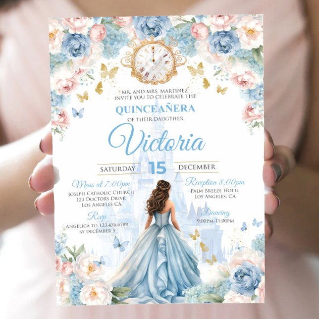 Invitación Quinceañera Cenicienta Vestido de Princ (Subido por el creador)