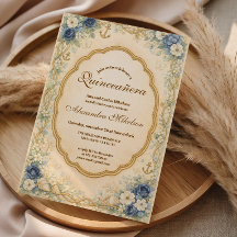 Quinceañera costera vintage navy