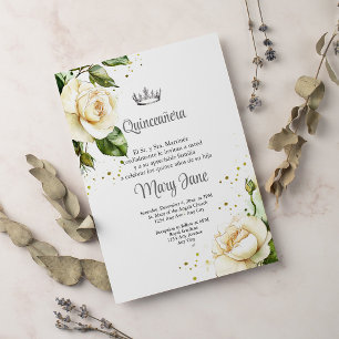 Invitación Quinceanera Crown Spanish Fiesta