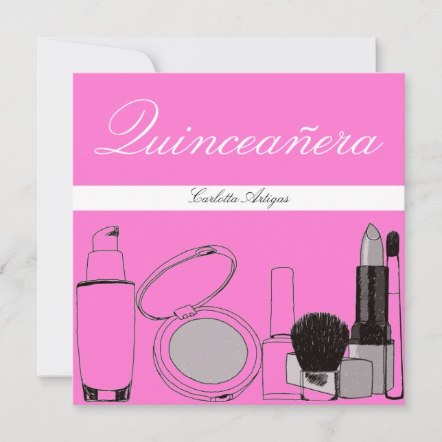 Invitación Quinceañera Cumpleaños (Anverso)