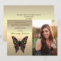 Quinceañera Cumpleaños 15 Fotografía Dorada