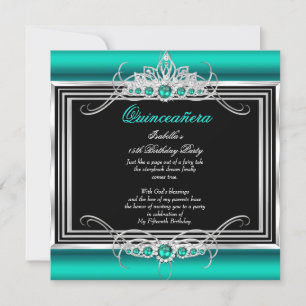 Invitación Quinceañera Cumpleaños 15 Jade Verde Esmeralda 2