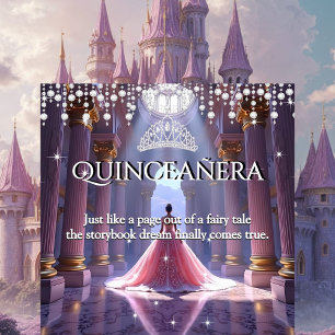 Invitación Quinceañera Cumpleaños 15 Palacio Púrpura Rosa