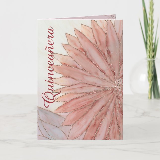 Invitación Quinceanera cumplió 15 años (Anverso)