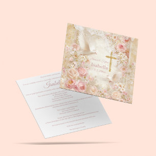 Invitación Quinceañera de Besos Celestiales y Dorado, persona