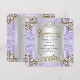 Invitación Quinceañera de Cuento de Hadas 15 Cumpleaños Lavan