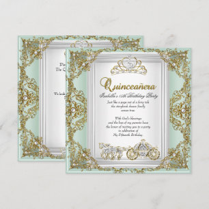 Invitación Quinceañera de Cuento de Hadas Cumpleaños 15 Verde