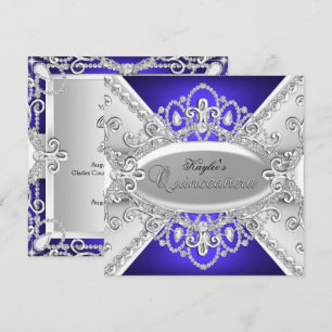Invitación Quinceañera de Damasco de Diamante Plat