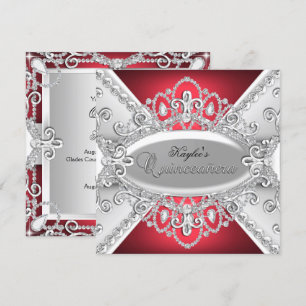 Invitación Quinceañera de Damasco de Diamante Plat