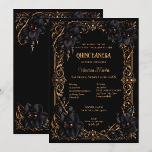 Invitación Quinceañera de Halloween Gótico de Orqu
