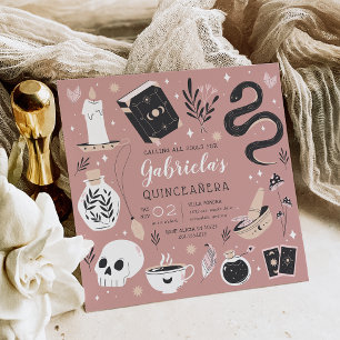 Invitación Quinceanera de la melodía de cristal místico