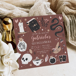 Invitación Quinceanera de la melodía de cristal místico