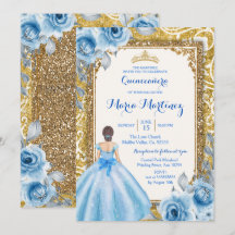Invitación Quinceanera de la Princesa Oro y el Ros