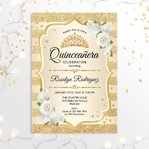 Invitación Quinceanera de oro
