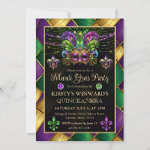 Quinceañera del Carnaval de Mardi Gras con Máscara