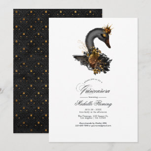 Invitación Quinceañera del Cisne Negro