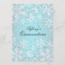 Invitación Quinceañera del País de las Maravillas de Invierno