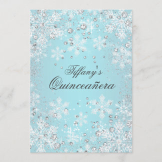 Invitación Quinceañera del País de las Maravillas de Invierno