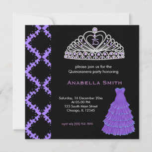 Invitación Quinceanera dulce