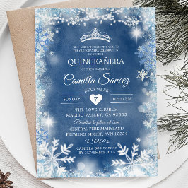 Invitación Quinceañera Dusty Blue & White11