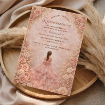 Quinceañera elegante de jardín de rosas rosadas po