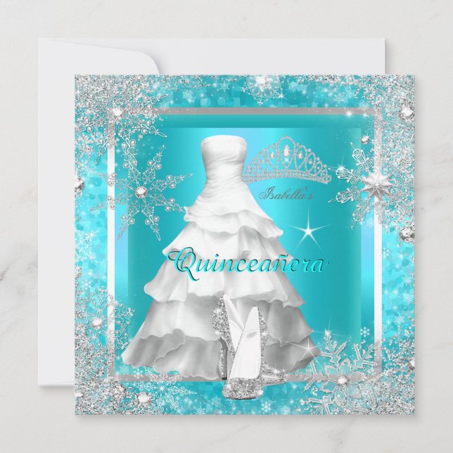 Invitación Quinceanera Elite Elegante Partido de Cumpleaños V (Anverso)