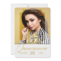 Quinceanera en Gold Spanish Language con foto