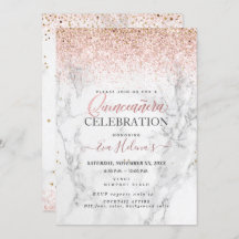 Quinceañera, escrita en la estrella, oro de mármol