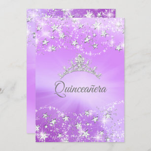 Invitación Quinceanera Estrellas de Tiara