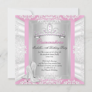 Invitación Quinceañera Fiesta de 15 años Cumpleaños Rosa Boni