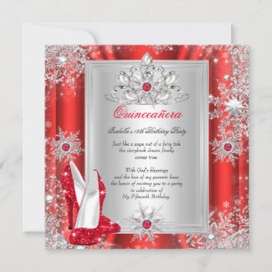 Invitación Quinceañera Fiesta de 15 Cumpleaños Zapatos de Tac