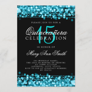 Invitación Quinceanera Fiesta de cumpleaños número 15 desgarr