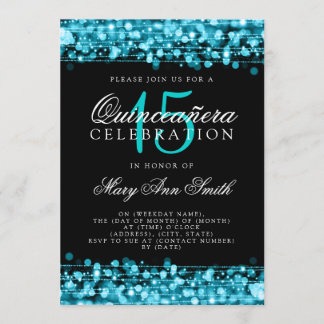 Invitación Quinceanera Fiesta de cumpleaños número 15 desgarr