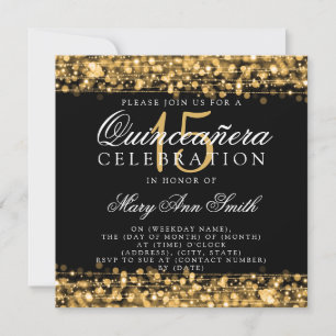 Invitación Quinceanera Fiesta de cumpleaños número 15 desgarr