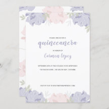 Quinceanera Fiesta de Peonies Rosados y Morados