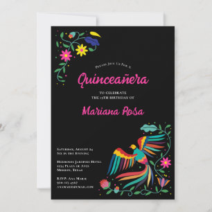 Invitación Quinceanera Fiesta Mexicana Cumpleaños Floral