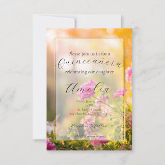 Invitación Quinceañera floral/Boda/Invitación de cumpleaños