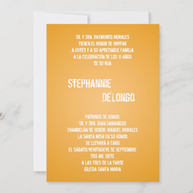 Invitación Quinceanera giratoria giratoria para DJ (Anverso)