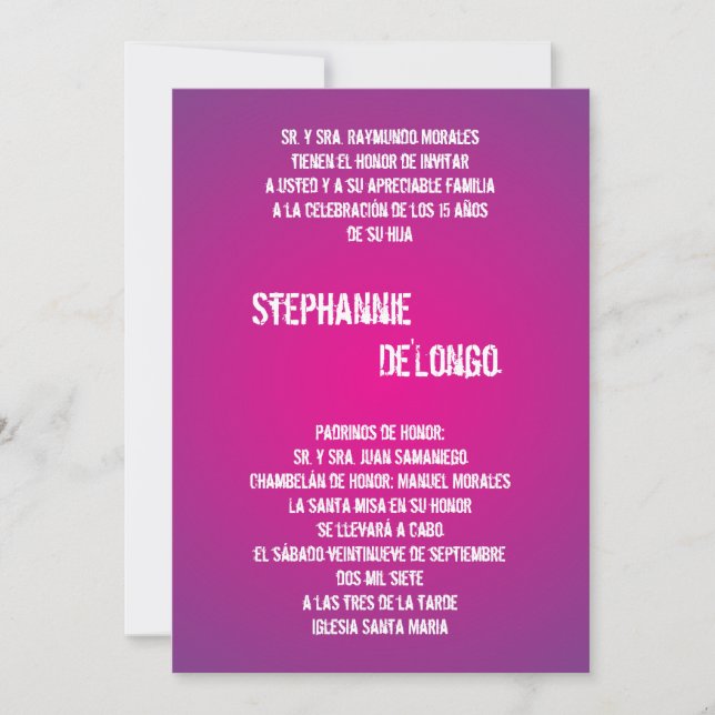 Invitación Quinceanera giratoria para DJ Verde azu (Anverso)