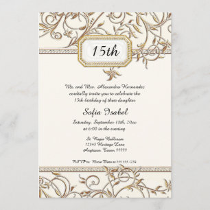 Invitación Quinceañera Glam Hollywood Antiguo Mis Quince Años