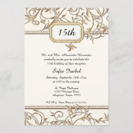 Invitación Quinceañera Glam Viejo Hollywood Mis Quince Años