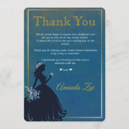 Invitación Quinceañera Gracias Nota