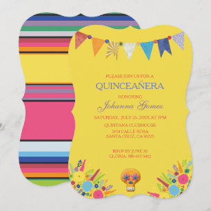 INVITACIÓN QUINCEAÑERA INVITATION DIA DE LOS MUERTOS