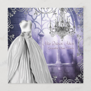 Invitación Quinceañera Lila Lavanda Purpura