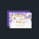 Invitación Quinceanera Mariposa Gracias Cartas<br><div class="desc">Una carta de agradecimiento a las mariposas purpurinas de oro púrpura. Ideal para una fiesta de cumpleaños 15 con temática de mariposa. PERSONALIZACIÓN: Por favor, envíeme un mensaje a través del chat si necesita alguna personalización, como un cambio de color. MODIFICAR EL ORDEN/ TIEMPO DE ENVÍO EXISTENTE, ETC, póngase en...</div>