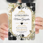 Invitación Quinceañera Mariposa Mexicana de la Corona de Oro<br><div class="desc">Quinceañera Invitación a la Mariposa Mexicana de Corona Negra y Oro Mi Quince 15 Anos,  16 Años, </div>