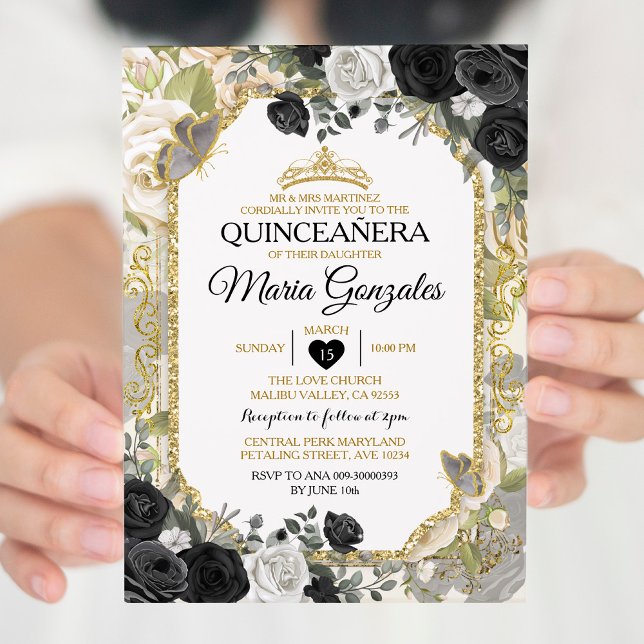 Invitación Quinceañera Mariposa Mexicana de la Corona de Oro  (Subido por el creador)