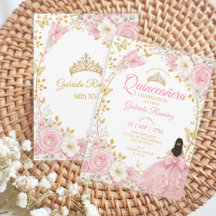Quinceañera Mariposas Doradas Rosa Rubor